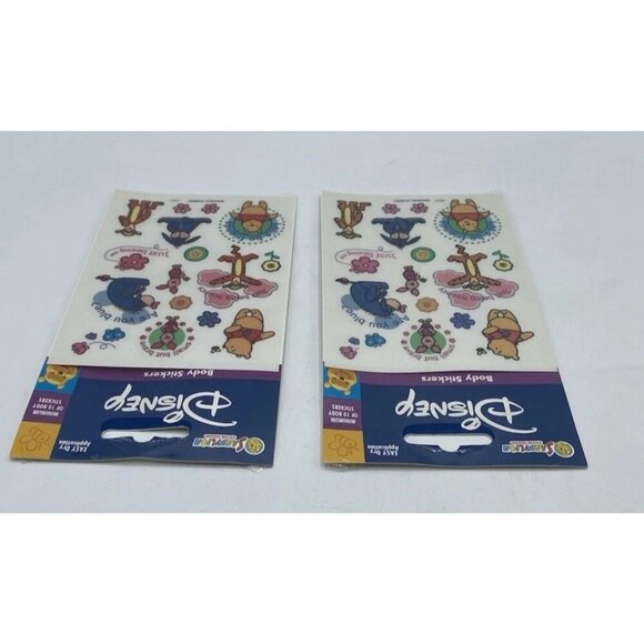 Winnie The Pooh Body Stickers Sandy Lion Disney Vintage Unopened Lot of 2 Packs - Picture 6 of 14